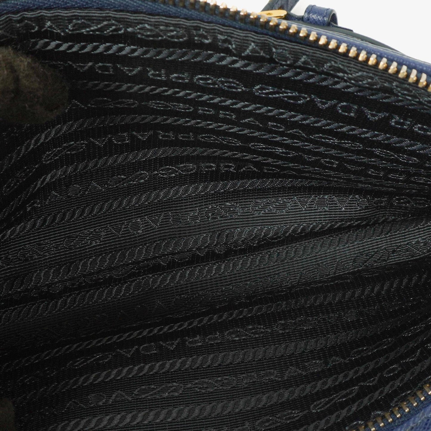 Prada Bleuette Saffiano Lux Umhängetasche mit Doppelreißverschluss