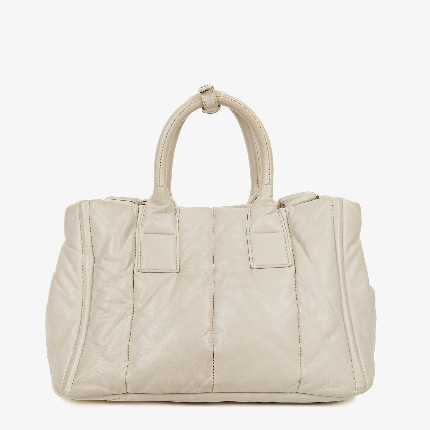 Prada Bomber Talco Top-Handle-Tasche aus gestepptem Nappaleder