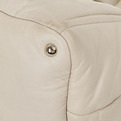 Prada Bomber Talco Top-Handle-Tasche aus gestepptem Nappaleder