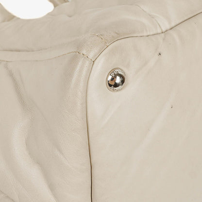 Prada Bomber Talco Top-Handle-Tasche aus gestepptem Nappaleder