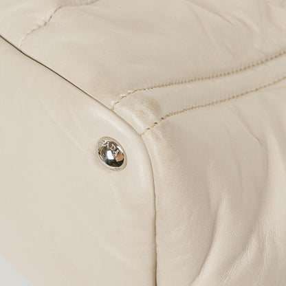 Prada Bomber Talco Top-Handle-Tasche aus gestepptem Nappaleder