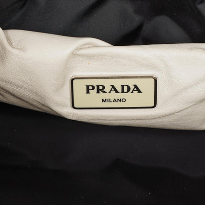 Prada Bomber Talco Top-Handle-Tasche aus gestepptem Nappaleder