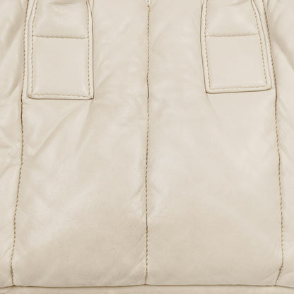 Prada Bomber Talco Top-Handle-Tasche aus gestepptem Nappaleder