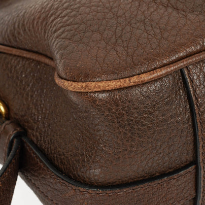 Prada Satchel Tasche aus braunem Cervo Leder