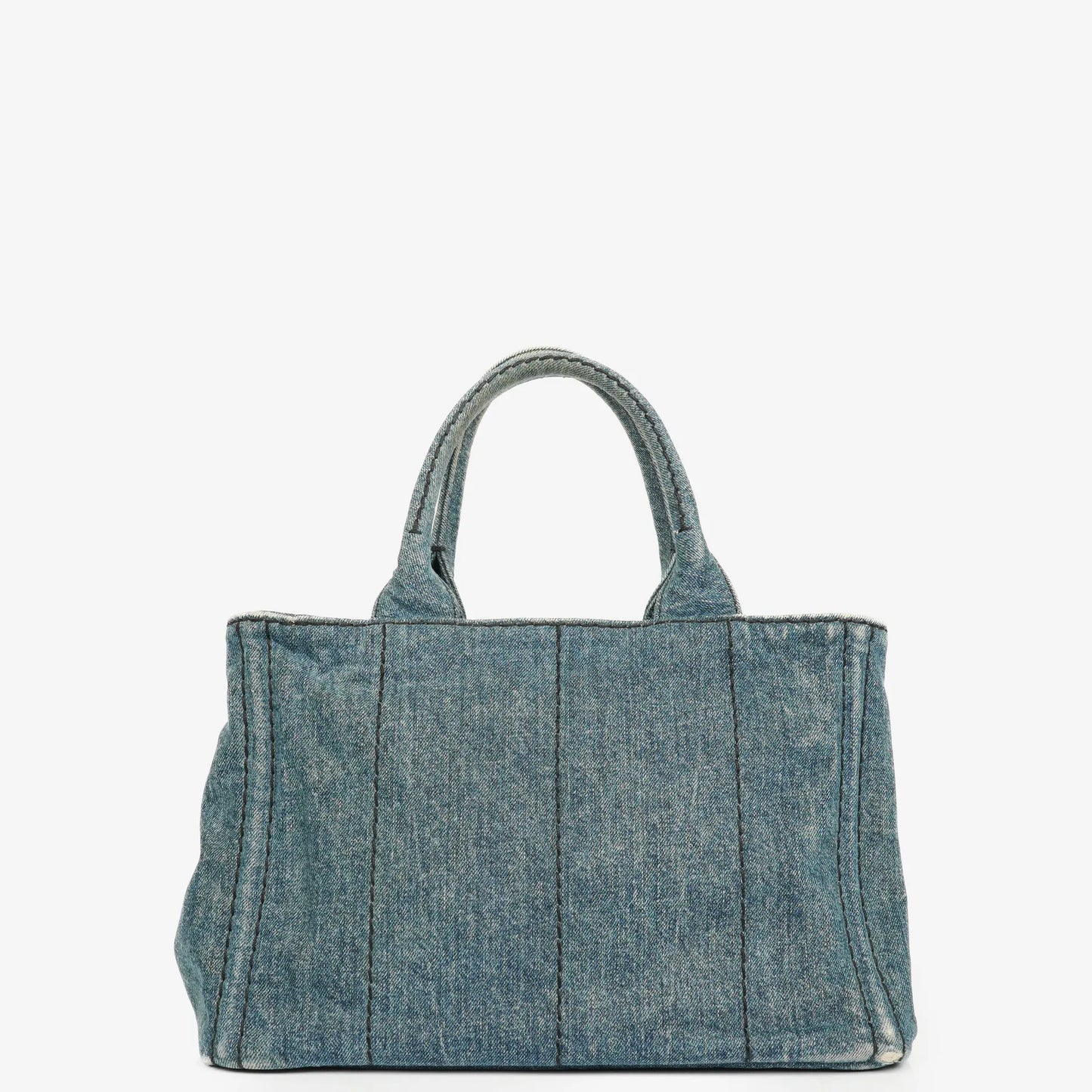 Prada Denim Logo Tote Bag