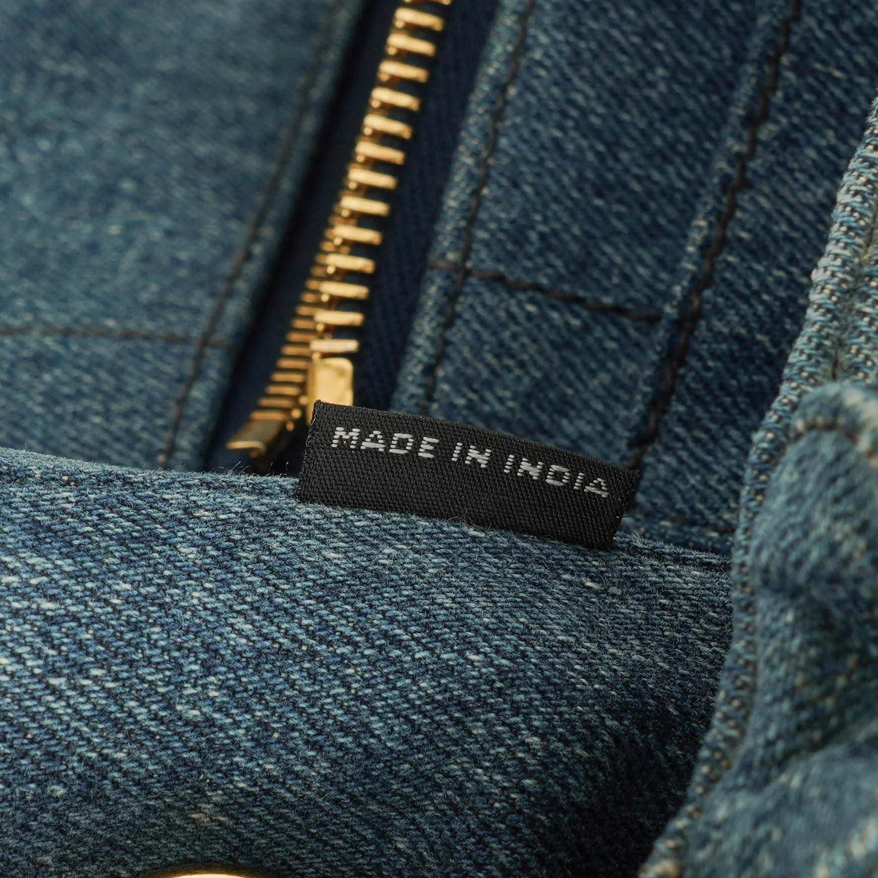 Prada Denim Logo Tote Bag