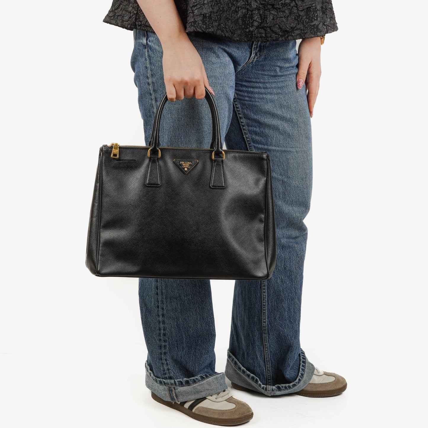 Prada Galleria Large Double-Zip Tote aus Saffiano Lux Leder