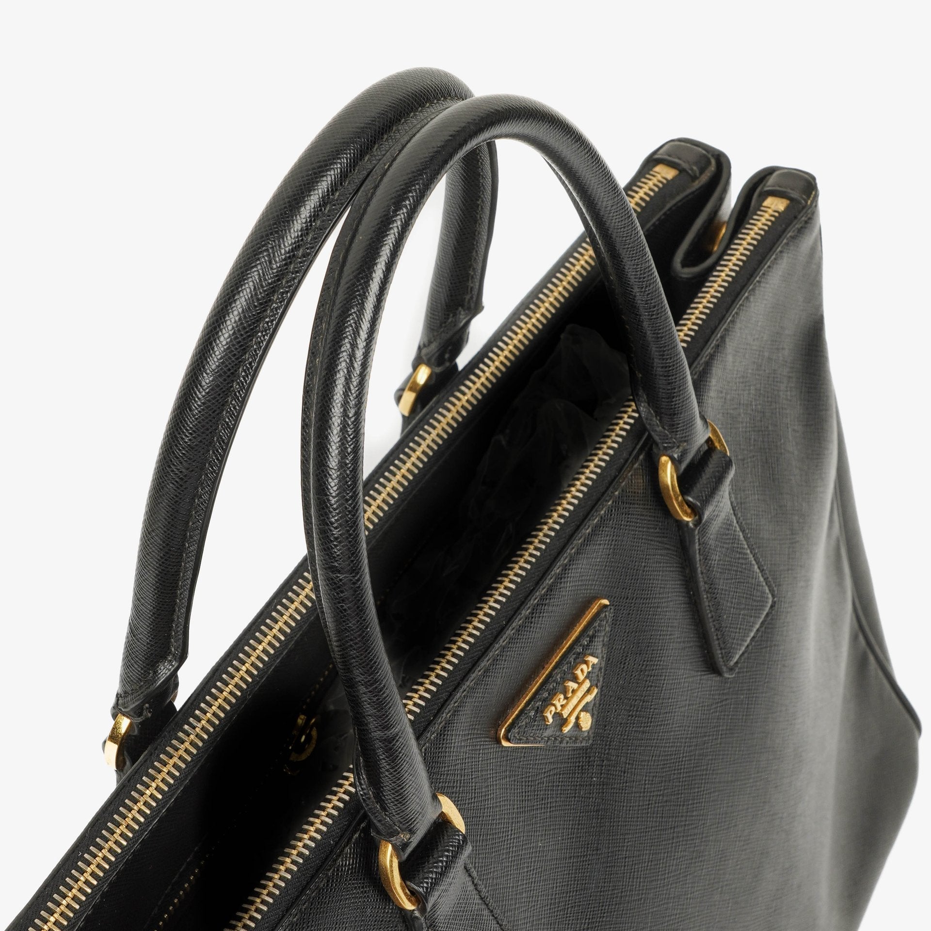 Prada Galleria Large Double-Zip Tote aus Saffiano Lux Leder