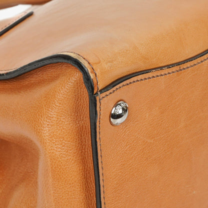 Prada 2-Wege-Handtasche aus Glace Kalbsleder mit Doppelfach