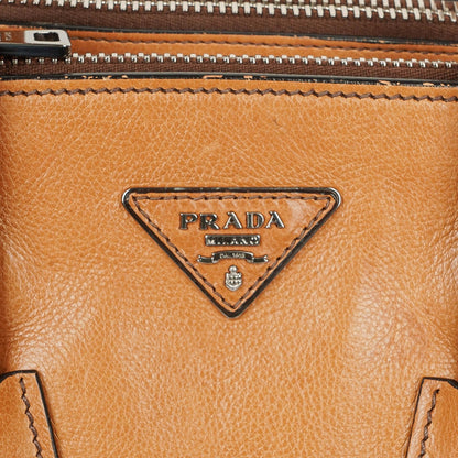 Prada 2-Wege-Handtasche aus Glace Kalbsleder mit Doppelfach