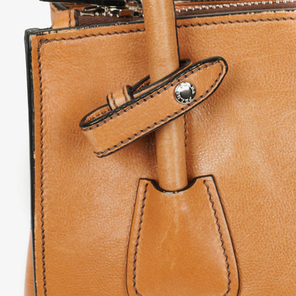 Prada 2-Wege-Handtasche aus Glace Kalbsleder mit Doppelfach