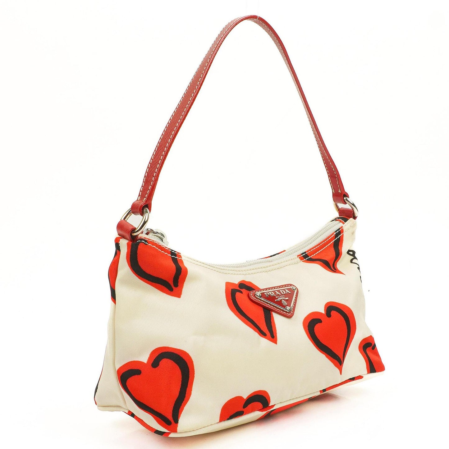 Prada Heart Schultertasche aus Nylon Tessuto