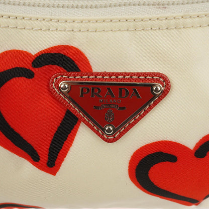 Prada Heart Schultertasche aus Nylon Tessuto