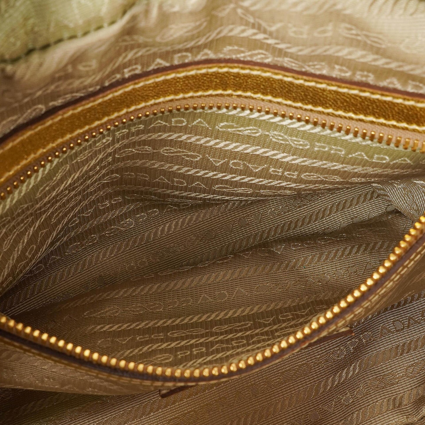 Prada Intreccio Madras Oro Leder Schultertasche