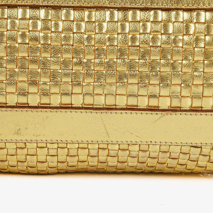 Prada Intreccio Madras Oro Leder Schultertasche