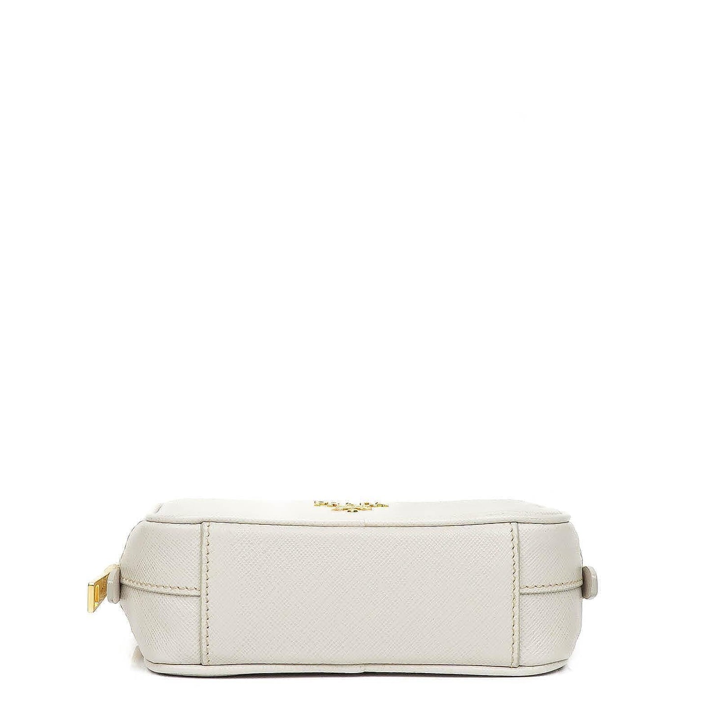 Prada Mini Camera Umhängetasche aus Talco Saffiano Leder