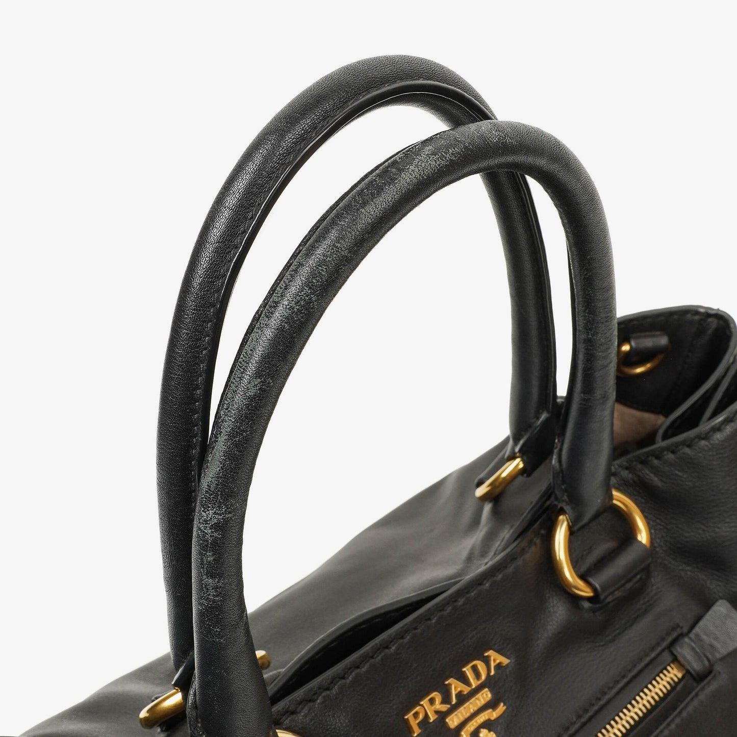 Prada Tote Tasche aus weichem Kalbsleder in Nero