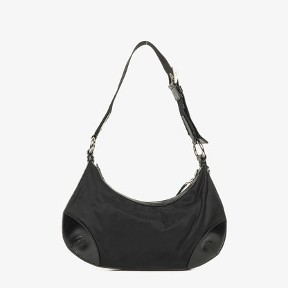 Prada Nero Tessuto leichte Schultertasche aus Nylon