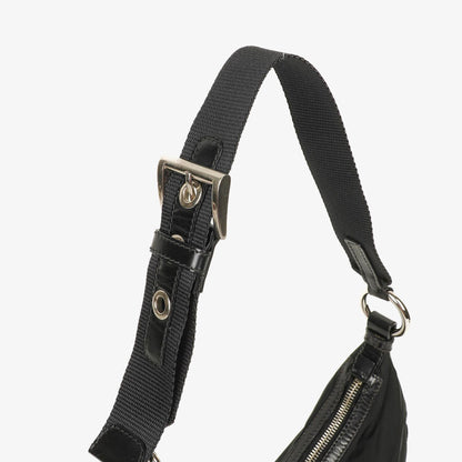 Prada Nero Tessuto leichte Schultertasche aus Nylon