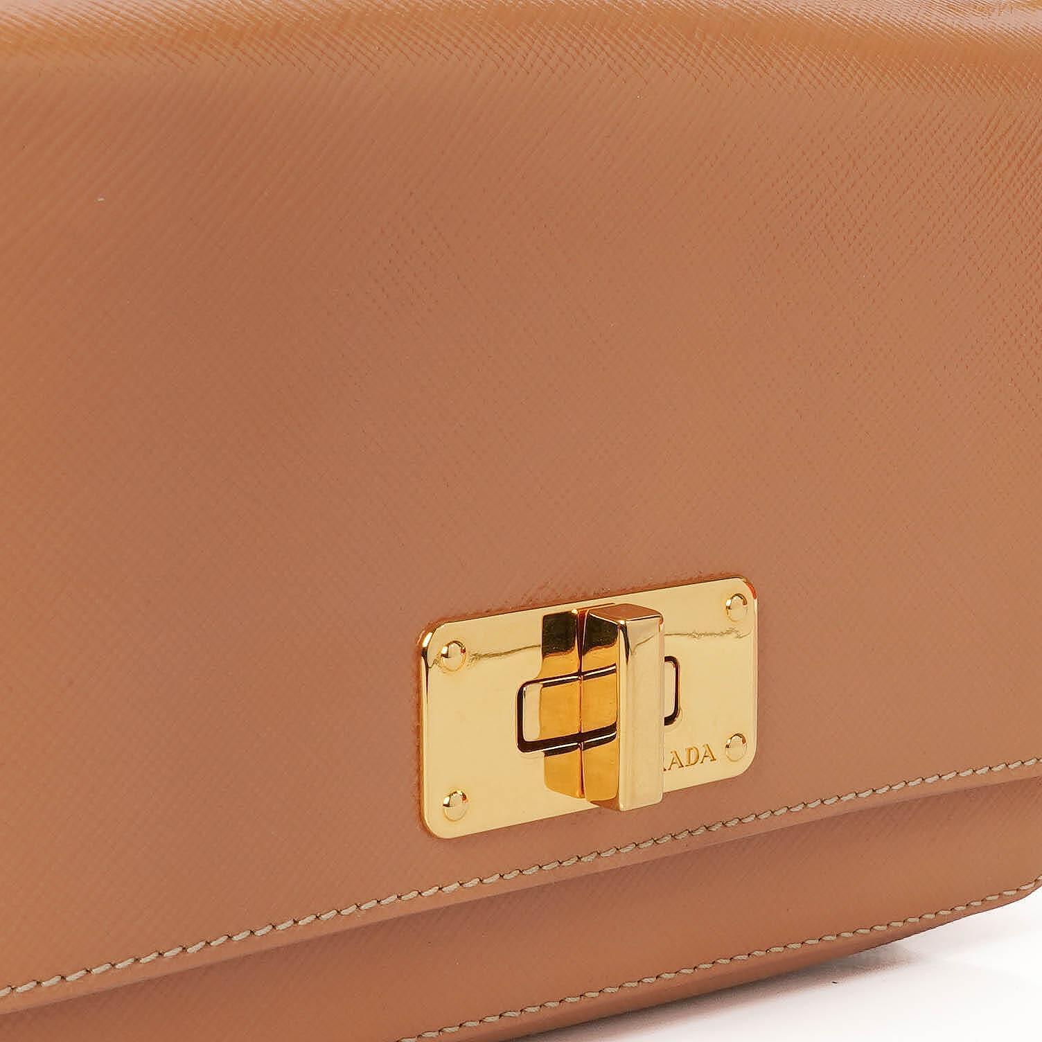 Prada Handtasche aus Orchidea Saffiano Vernic Leder