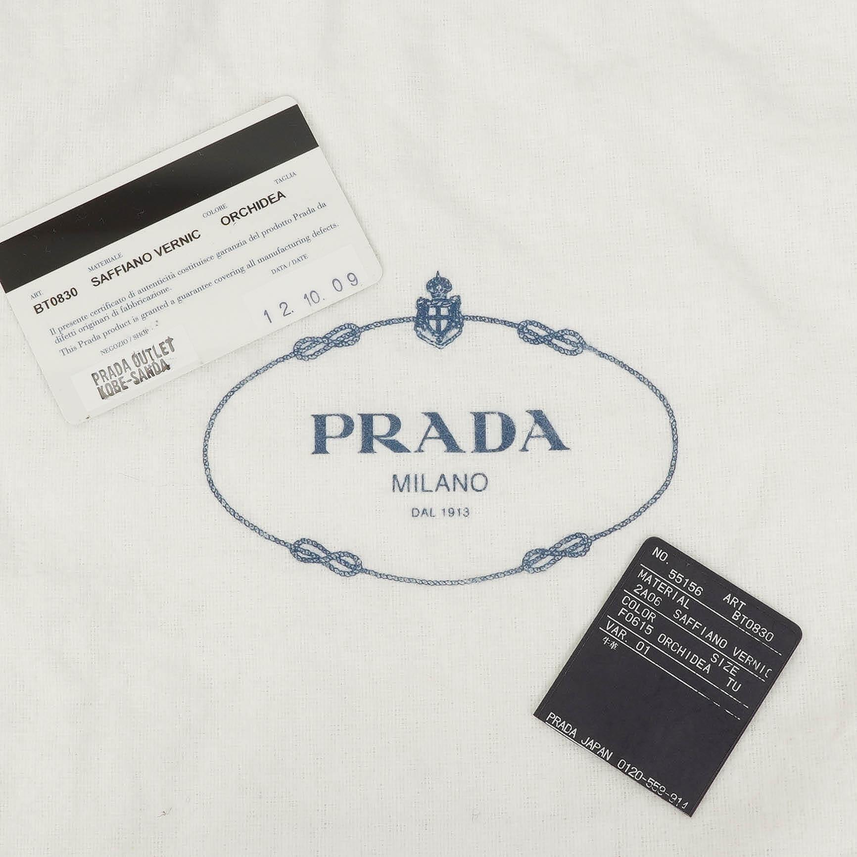 Prada Handtasche aus Orchidea Saffiano Vernic Leder