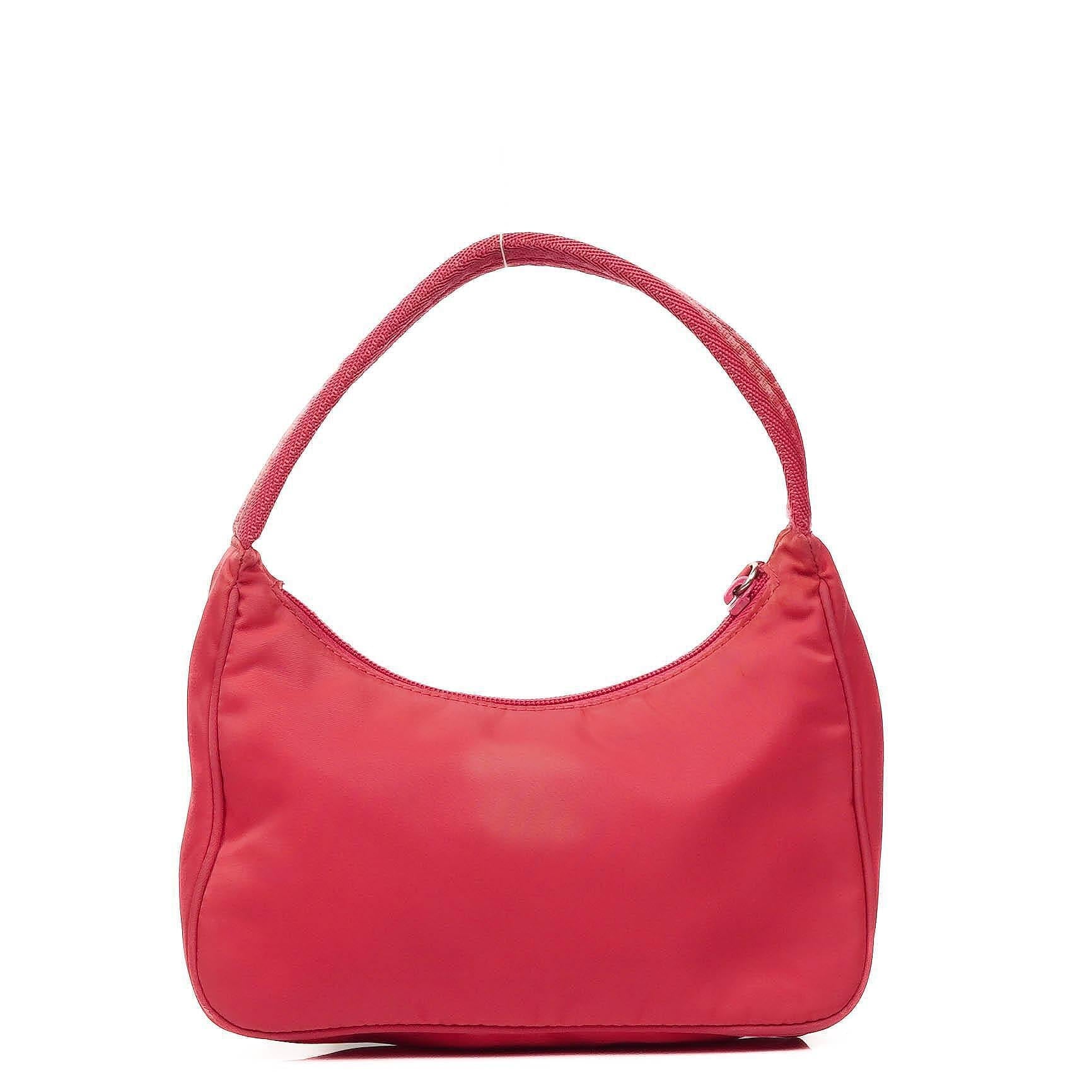 Prada Tessuto Nylon Sport Mini Schulter-Hobo-Tasche in Pink