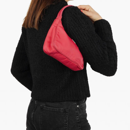 Prada Tessuto Nylon Sport Mini Schulter-Hobo-Tasche in Pink