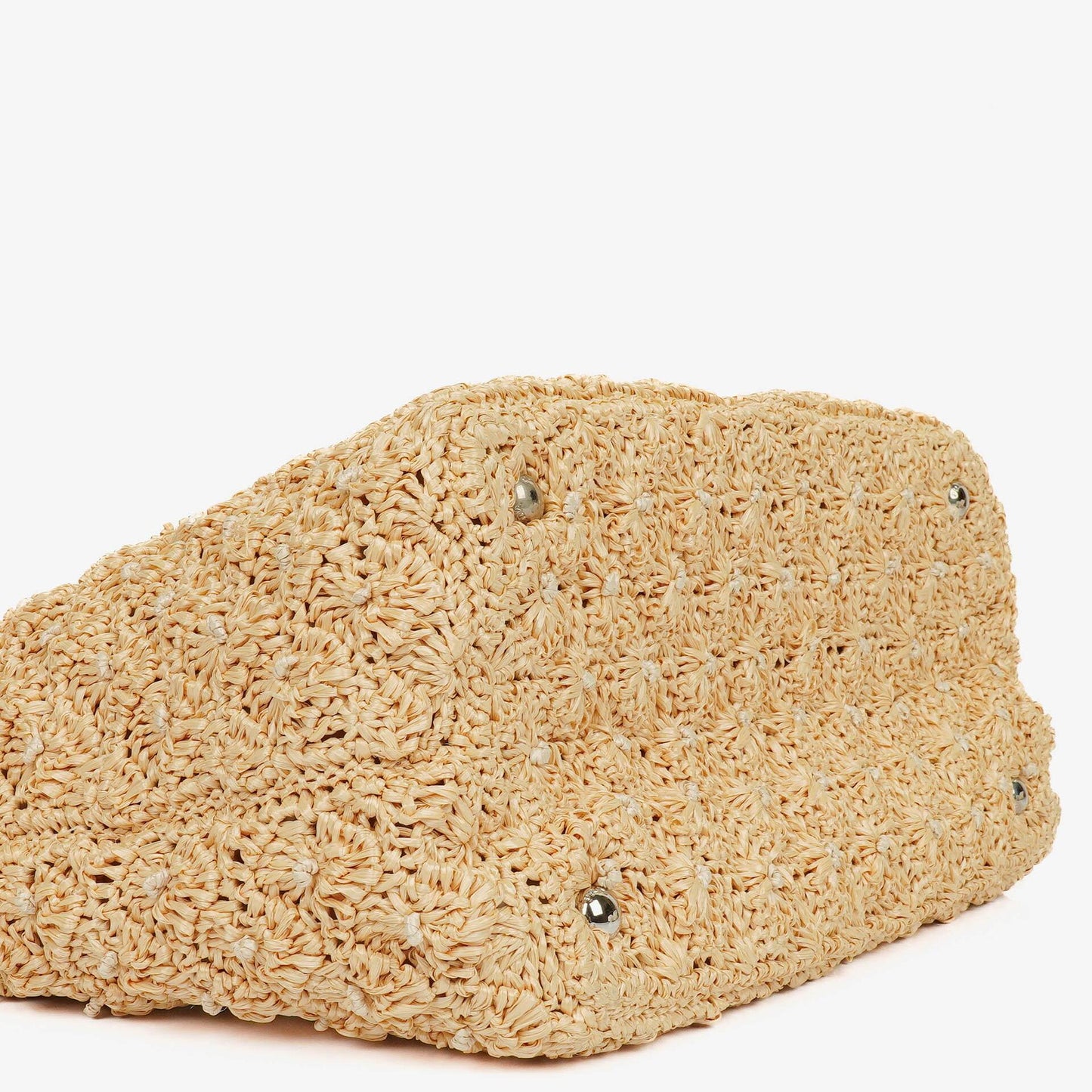 Prada Raffia Pois Naturale Tal Schultertasche