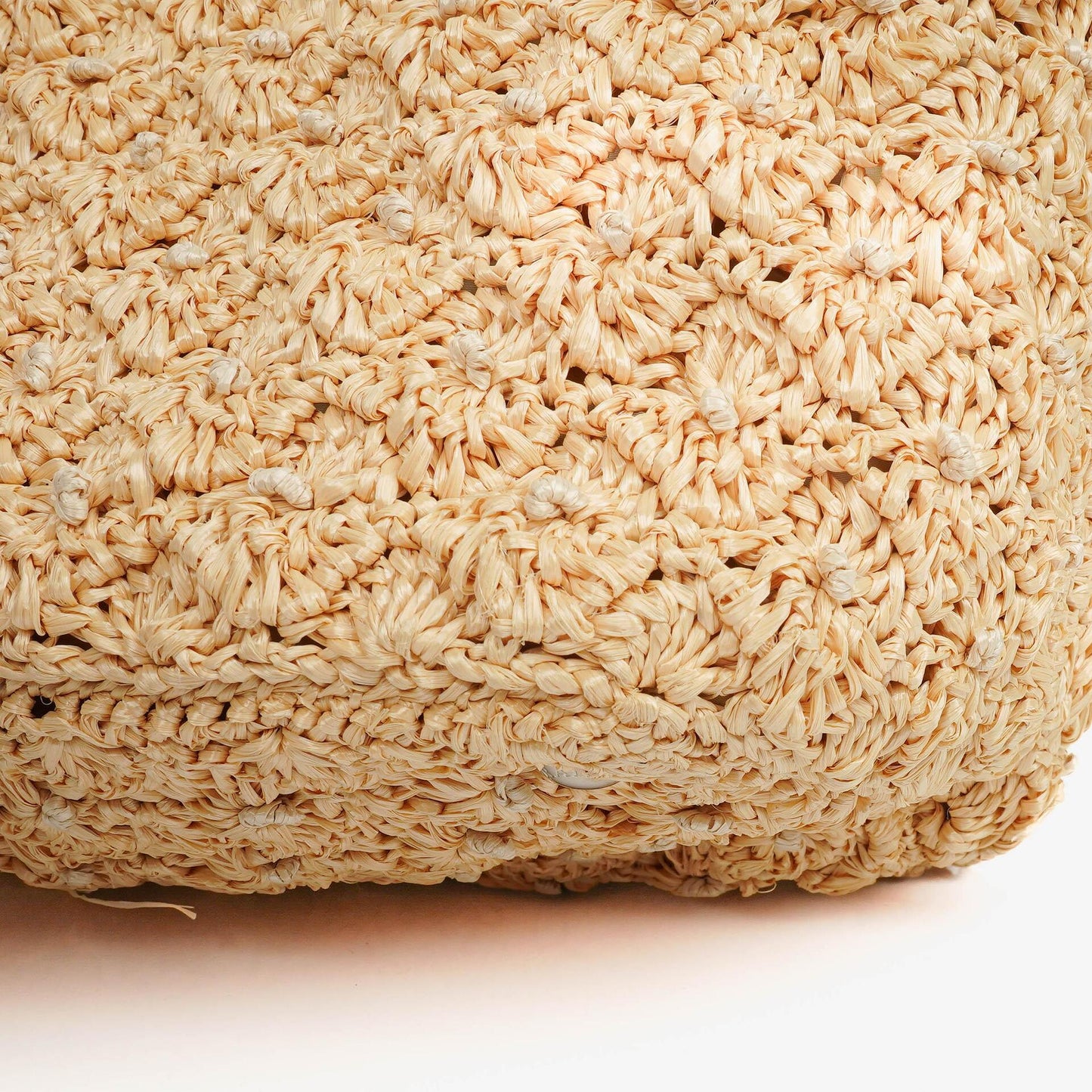 Prada Raffia Pois Naturale Tal Schultertasche