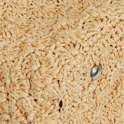 Prada Raffia Pois Naturale Tal Schultertasche