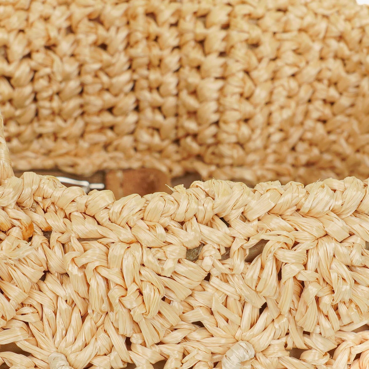 Prada Raffia Pois Naturale Tal Schultertasche