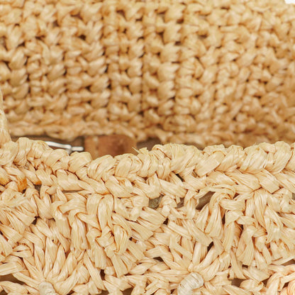 Prada Raffia Pois Naturale Tal Schultertasche