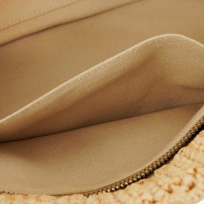 Prada Raffia Pois Naturale Tal Schultertasche