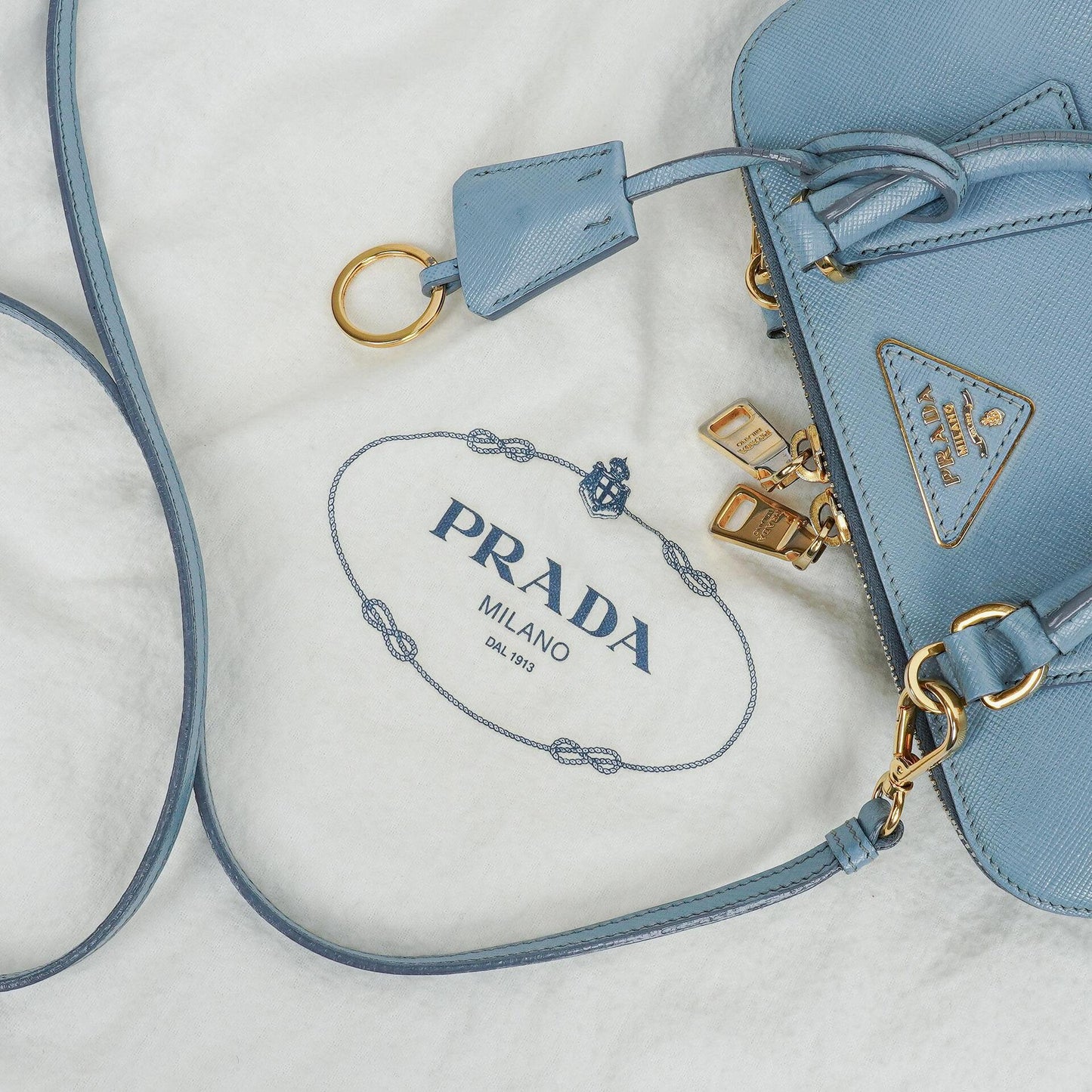 Prada Saffiano Lux Astrale Kleine Promenade Tote Tasche