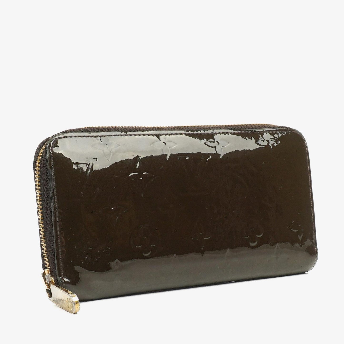 Louis Vuitton Zippy Geldbörse aus olivgrünem Vernis