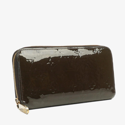 Louis Vuitton Zippy Geldbörse aus olivgrünem Vernis