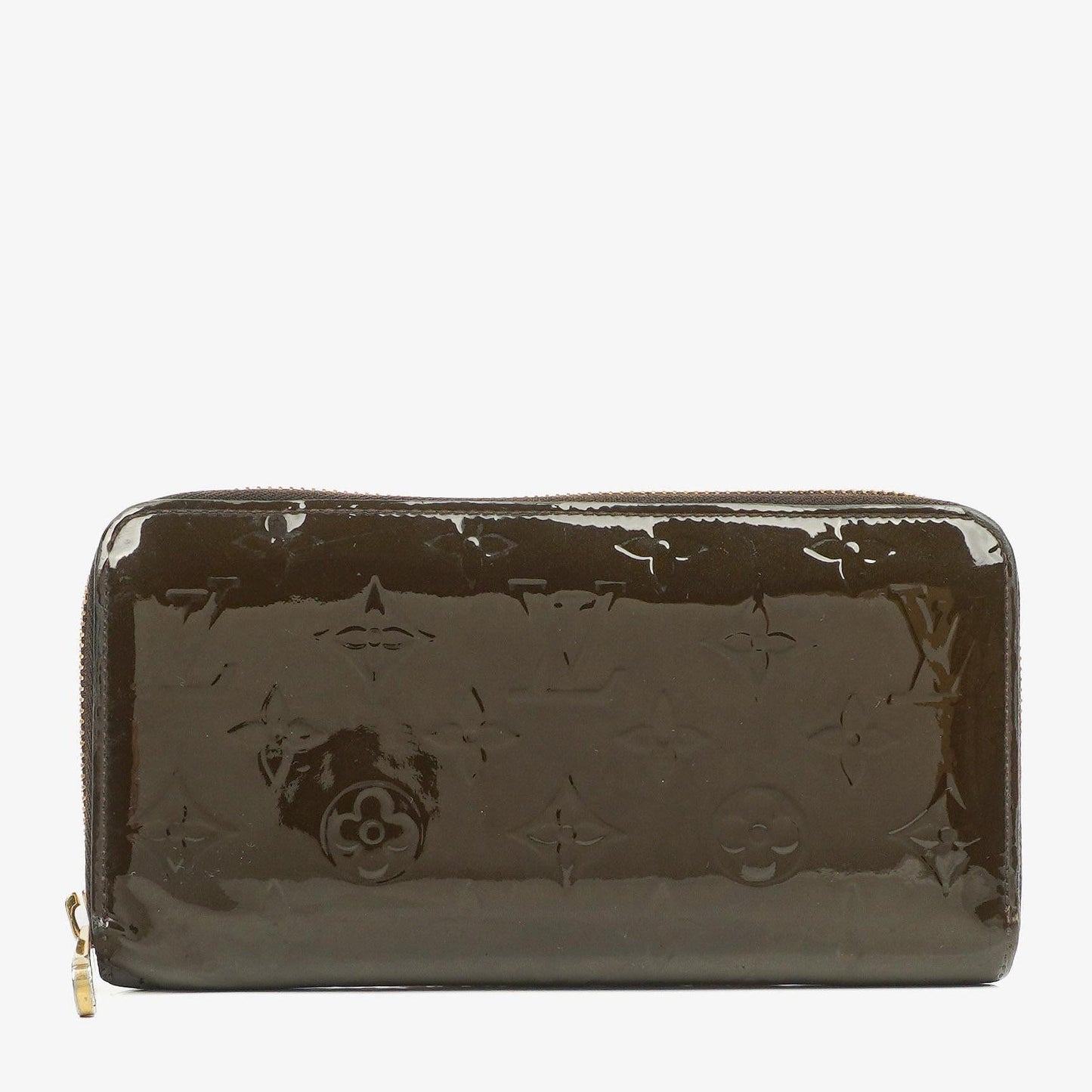 Louis Vuitton Zippy Geldbörse aus olivgrünem Vernis