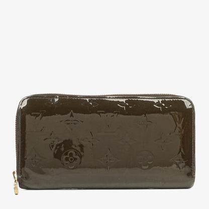 Louis Vuitton Zippy Geldbörse aus olivgrünem Vernis