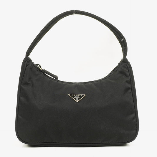 Prada Tessuto Hobo-Tasche aus schwarzem Nylon