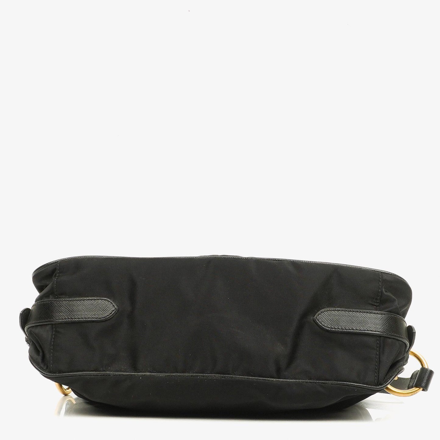 Prada Tessuto Schultertasche aus schwarzem Nylon mit Jacquard-Logo