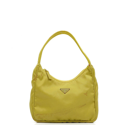 Prada Re-Edition 2000 Hobo Tasche Mini Tessuto Nylon Ananas