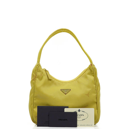 Prada Re-Edition 2000 Hobo Tasche Mini Tessuto Nylon Ananas