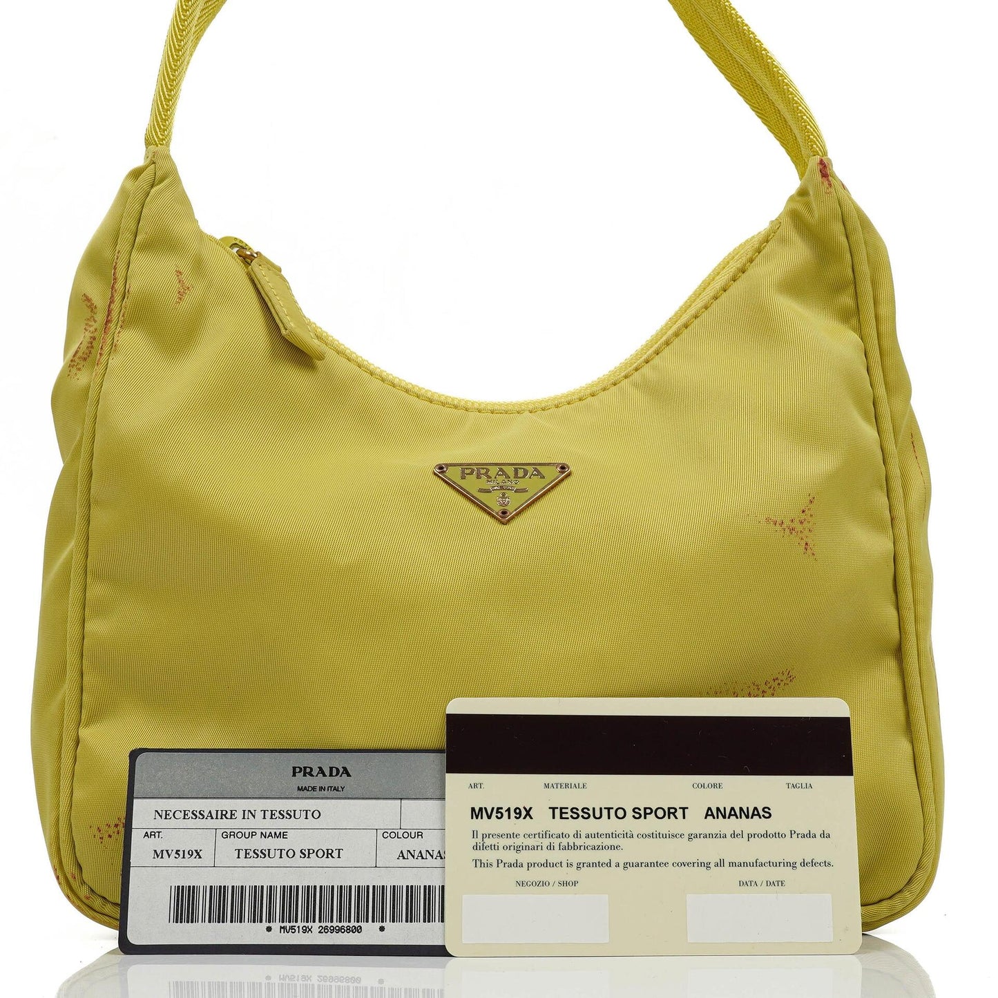 Prada Re-Edition 2000 Hobo Tasche Mini Tessuto Nylon Ananas