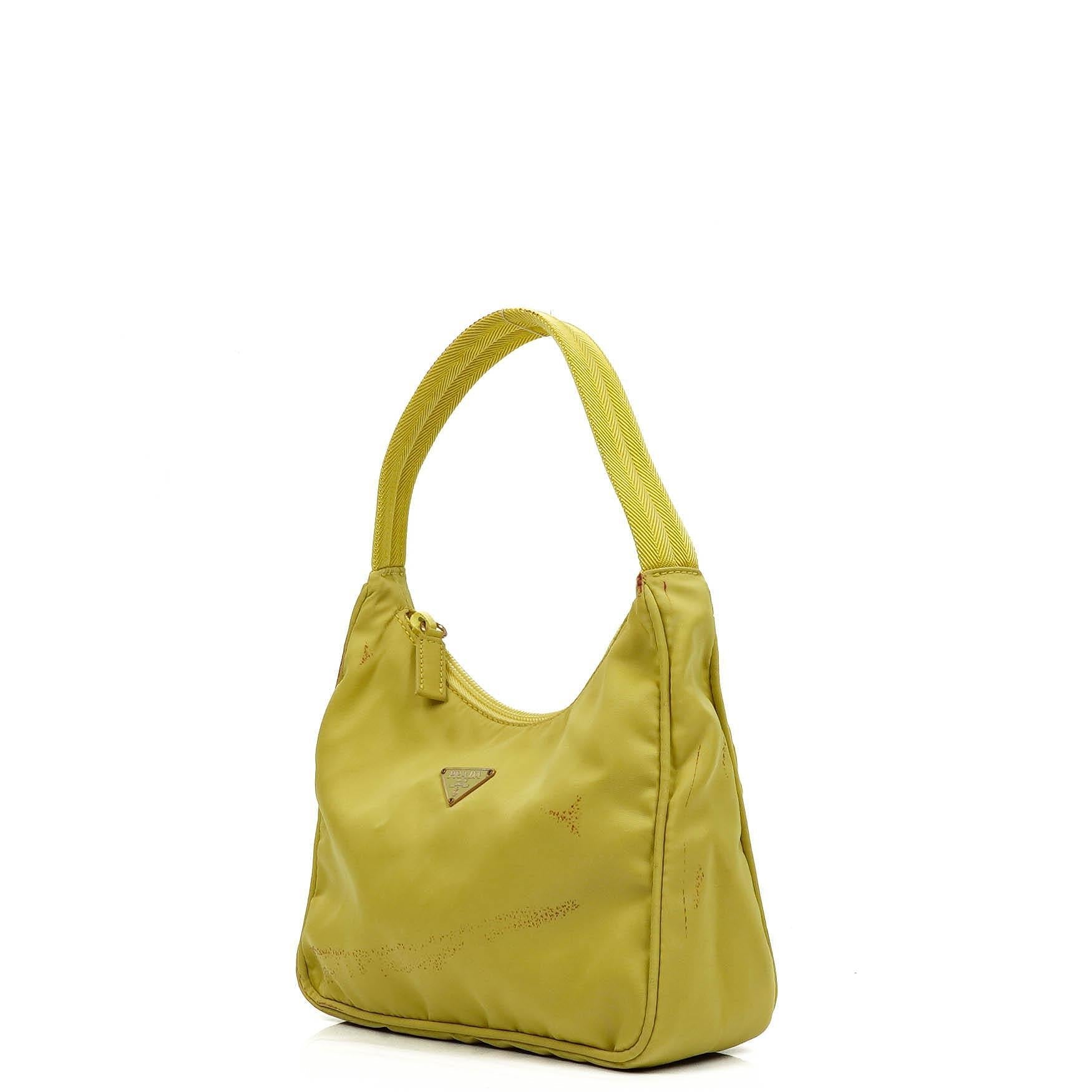 Prada Re-Edition 2000 Hobo Tasche Mini Tessuto Nylon Ananas