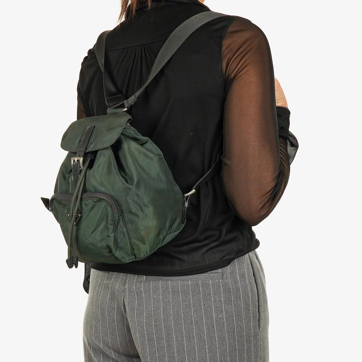 Prada Tessuto Nylon Rucksack mit Kordelzug