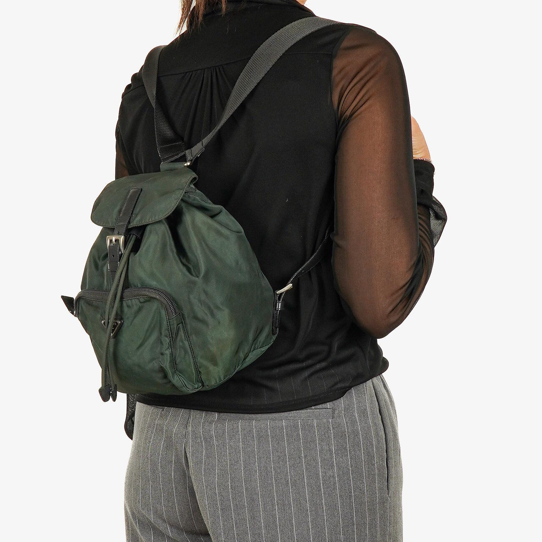 Prada Tessuto Nylon Rucksack mit Kordelzug