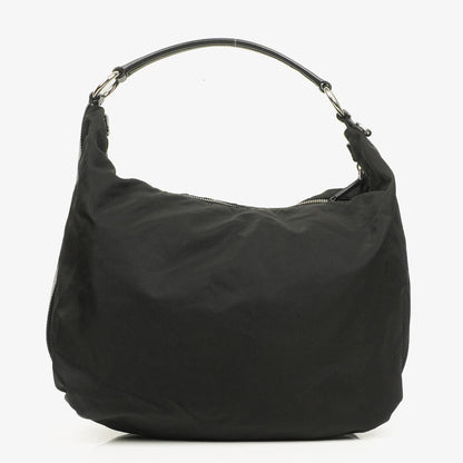 Prada Sacca Schultertasche aus schwarzem Tessuto Nylon Nero