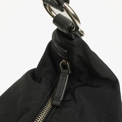 Prada Sacca Schultertasche aus schwarzem Tessuto Nylon Nero