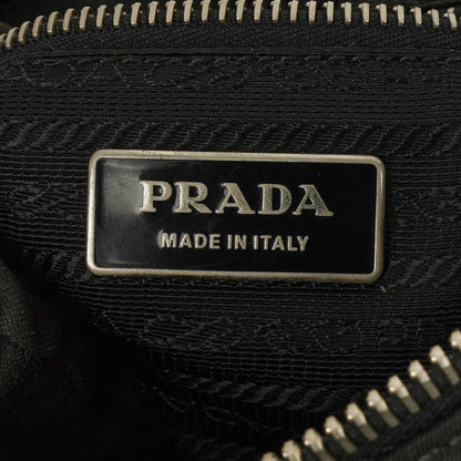 Prada Sacca Schultertasche aus schwarzem Tessuto Nylon Nero