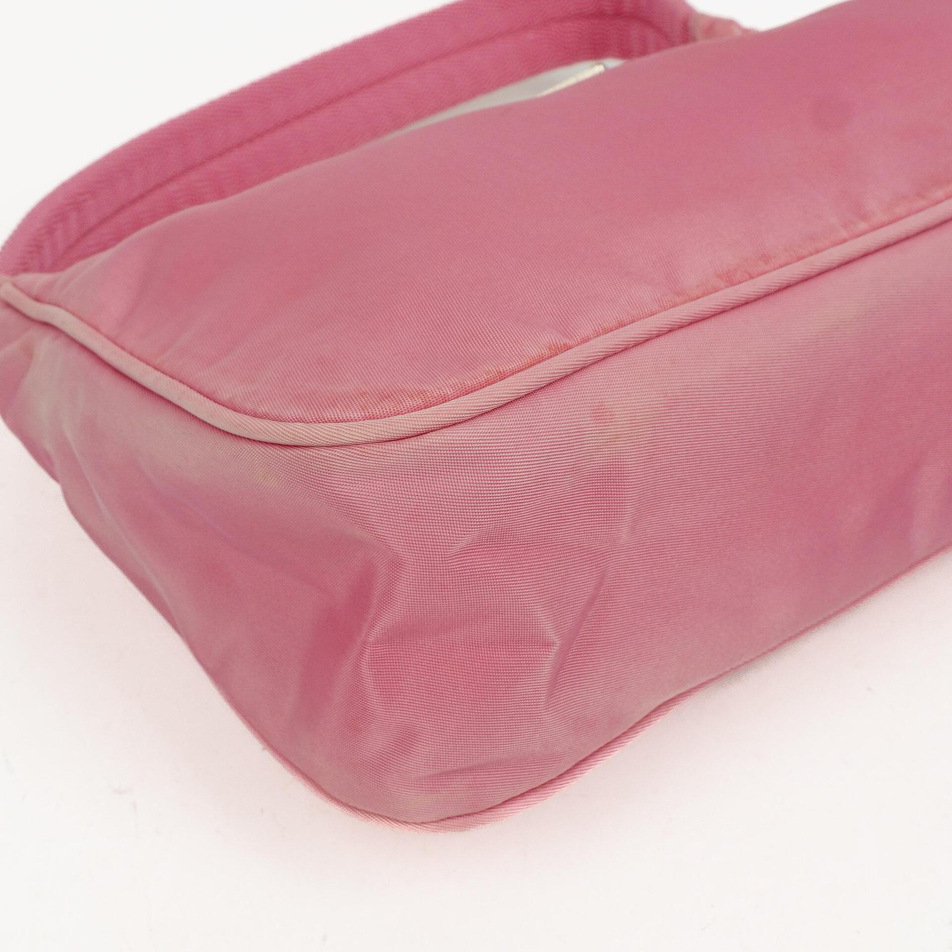 Prada Tessuto Mini Hobo-Tasche aus pinkem Nylon